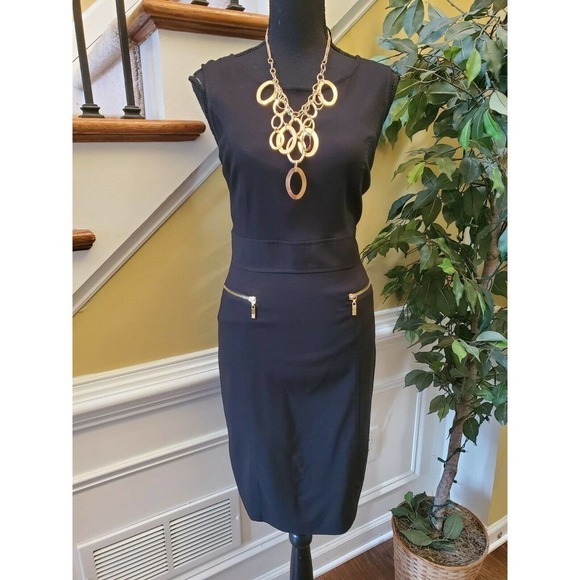 STYLE & CO Black Shift Dress Size 6 - Picture 10 of 10